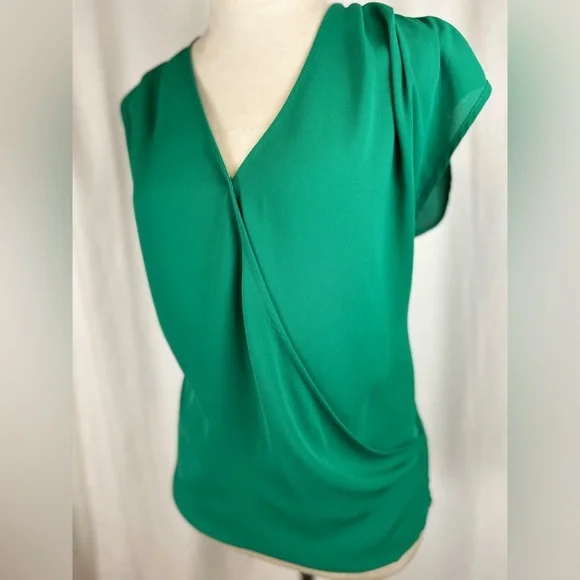 Pleione Teal Draped Blouse - Picture 2 of 5